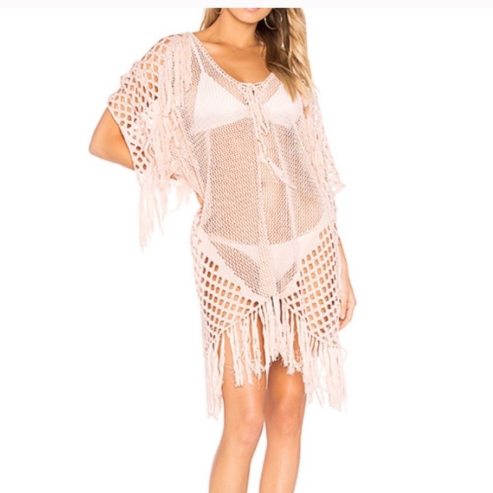 Suboo crochet boho swim coverup caftan